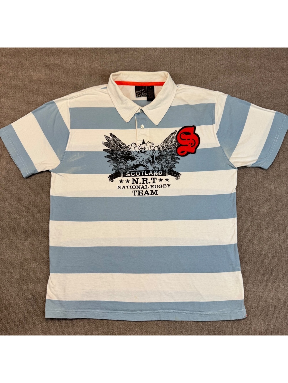 Vintage Y2K Point Zero Shirt Scotland NRT National Rugby Team Polo Mens XL